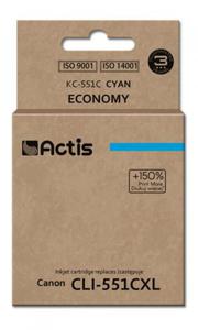 Tusz ACTIS KC-551C (zamiennik Canon CLI-551C; Standard; 12 ml; niebieski) - 2875307742