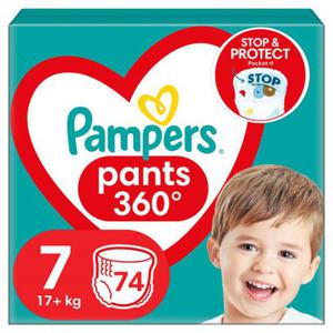 PAMPERS Pieluchomajtki XXL Rozm 7, 17+kg,74szt - 2878254812