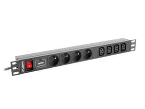 Listwa zasilajca Lanberg PDU-04E04I-0200-IEC-BK (8 x UTE; 2m; kolor czarny) - 2878737951