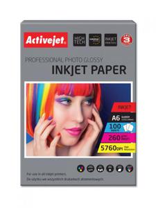 Papier byszczcy Activejet AP6-260GR100 (A6; 100 szt.) - 2878127736