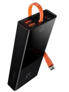 BASEUS POWERBANK ELF 20000MAH, PD, 2XUSB, USB-C + KABEL USB-C 65W (CZARNY) - 2877917271