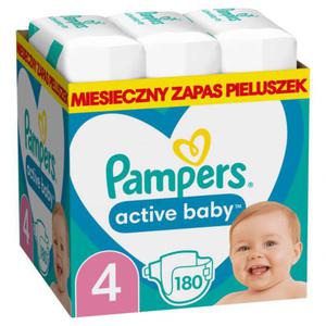 PAMPERS Pieluchy AB Monthly Rozm. 4, 9-14kg, 180szt - 2878254466