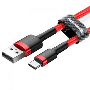Kabel Baseus Cafule CATKLF-C09 (USB 2.0 - USB typu C ; 2m; kolor czarno-czerwony) - 2877917410
