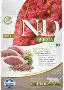 FARMINA N&D CAT QUINOA DUCK,BROCOLLI&ASPARAGUS NEUTERED ADULT 300g - 2878582678