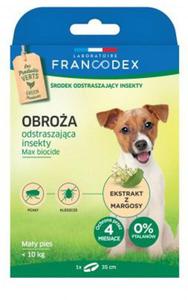 FRANCODEX Obroa dla maych psw do 10 kg odstraszajca insekty - 4 miesice ochrony, 35 cm - 2878850265