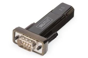 Adapter DIGITUS DA-70156 (USB M - RS-232 M; kolor czarny) - 2874244239