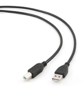 Kabel GEMBIRD CCP-USB2-AMBM-6 (USB 2.0 typu A M - USB 2.0 typu B M; 1,8m; kolor czarny) - 2878127834