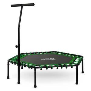 Trampolina fitness, z uchwytem, Neo-Sport, 127x118 cm, zielony - 2868665683