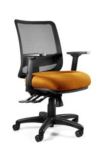 Fotel ergonomiczny, biurowy, Saga Plus M, mandarin - 2873531345