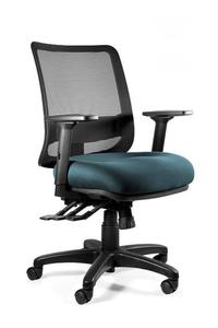 Fotel ergonomiczny, biurowy, Saga Plus M, steelblue - 2873531354
