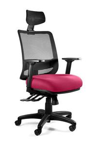 Fotel ergonomiczny do biura, Saga Plus, magenta - 2873531358