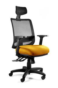 Fotel ergonomiczny do biura, Saga Plus, honey - 2873531361