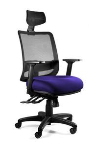 Fotel ergonomiczny do biura, Saga Plus, navyblue - 2873531369