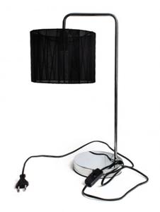 Lampa czarna lampka nocna styl nowoczesny glamour 61-000A - 2859668489