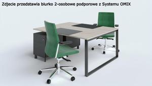 OMIX Biurko BO13 | Na Stelau Metalowym | 140x140 cm | 2-osobowe | Podporowe - 2859739538