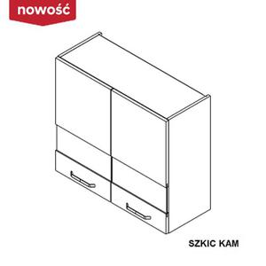 KAMMONO Szafka WW80/71 | Grna | Witryna | 2-drzwi | Front nowoczesny P2 - 2864191259