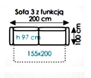 CARO SOFA 3 OSOBOWA Z FUNKCJ SPANIA - 2862958037