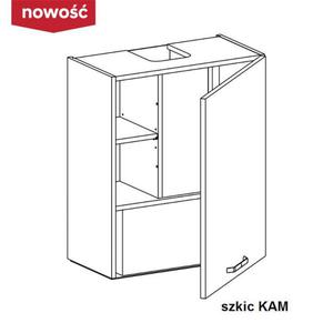 KAMMONO Szafka WP3C60.1/71 | Grna do szafek o wys. 71 cm | Z okapem | Front nowoczesny P4 - 2864191249