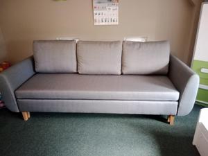 JAMIN Sofa z funkcj spania i pojemnikiem na pociel DOSTPNE OD RKI | SZARA - 2877738995