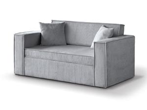 DAVE 120 JASNY POPIEL Sofa z funkcj spania i pojemnikiem PROMOCJA - 2878749457