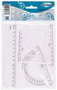 Komplet geometryczny linijka 15cm ekierka*2 CENTRUM 80949 ktomierz z linijk - 2878055046