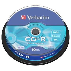 Pyta CD-R 700MB 52x VERBATIM DataLife 43437 Cake 10 szt. - 2878057407