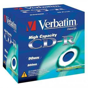 Verbatim CD-R, 43428, DataLife, 10-pack, 800MB, Extra Protection, 40x, 90min., 12cm, bez moliwoci nadruku, jewel box, Standard, - 2878611500