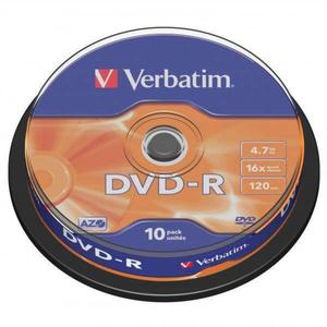 Pyta DVD-R 4,7GB 16x VERBATIM DataLife PLUS 43523 Cake 10 szt. - 2878611503