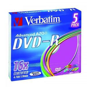 Pyta DVD-R 4,7GB 16x VERBATIM DataLife PLUS 43557 Slim 5 szt. - 2878057426