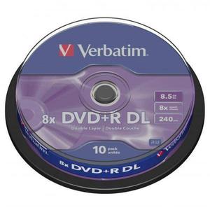 Pyta DVD+R 8,5GB 8x VERBATIM DataLife PLUS 43666 Cake 10 szt. - 2878760777