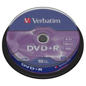 Pyta DVD+R 4,7GB 16x VERBATIM DataLife PLUS 43498 Cake 10 szt. - 2878159062