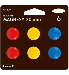 Magnesy 20mm Grand GR-620 130-1549 mix kolorw 6szt - 2878058152