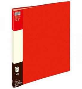 ALBUM OFERTOWY A4 GRAND 9004 120-1198 CZERWONY PVC 40 KIESZENI - 2878058930