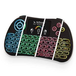 Savio Podwietlana mini klawiatura bezprzewodowa RGB TV Box, Smart TV, konsole, PC, KW-03 - 2878059772