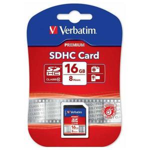 Verbatim Karta pamici Secure Digital Card Premium U1, 16GB, SDHC, 43962, UHS-I U1 (Class 10) - 2878062411