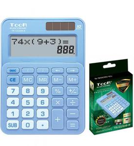 Kalkulator dwuliniowy 10cyfr Toor Electronic TR-1223DB-B 120-1901 niebieski zasilanie solarne + bateria 148x105x20mm - 2878067410