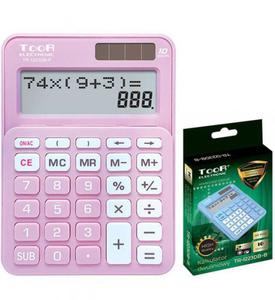 Kalkulator dwuliniowy 10cyfr Toor Electronic TR-1223DB-P 120-1902 rowy zasilanie solarne + bateria 148x105x20mm - 2878067411