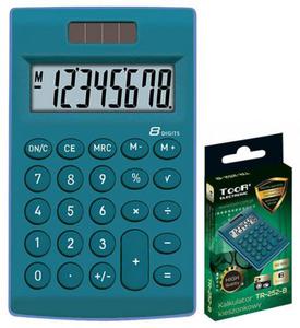 Kalkulator kieszonkowy 8cyfr Toor Electronic TR-252-B 120-1771 niebieski zasilanie solarne + bateria 101x62x11mm - 2878067418