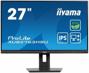 IIYAMA Monitor 27 cali ProLite XUB2763HSU-B1 IPS,100HZ,ECO,3ms,SLIM,HDMI,DP,2x USB3.22x2W,HAS(150mm),TCO,EPEAT - 2878068454