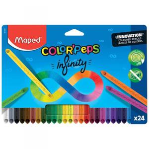 KREDKI Z GRAFITU MAPED INFINITY 24 SZT KARTONOWE ETUI - 2881081466