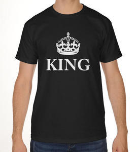 Koszulka mska z nadrukiem KING z koron - 2861731369