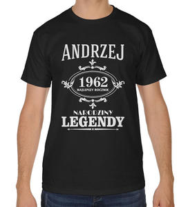 Koszulka męska Narodziny legendy z Twoim imieniem i datą - 2861731817