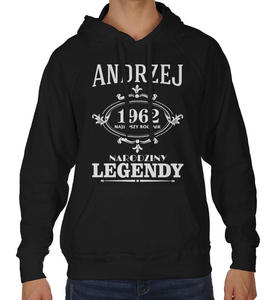 Bluza z kapturem mska Narodziny Legendy z Twoim imieniem i dat - 2861731821