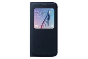 Etui Samsung S View Cover Textil Czarne do Galaxy S6 EF-CG920BBEGWW - czarny - 2826474763