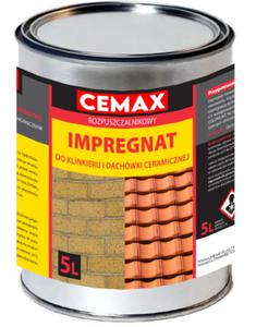 CEMAX Rozpuszczalnikowy impregnat do klinkieru i dachwki ceramicznej 1L - 2876309649