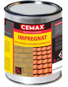 CEMAX Rozpuszczalnikowy impregnat do klinkieru i dachwki ceramicznej 5L - 2876309650