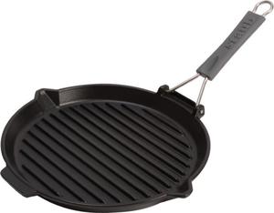 Staub - patelnia grillowa eliwna okrga czarna 27 cm