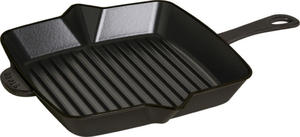 Staub - patelnia grillowa eliwna kwadratowa czarna 26 cm x 26 cm - 2824447567