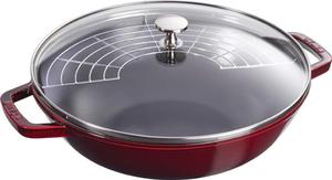 Staub - eliwny wok bordowy 30 cm - 2824447603