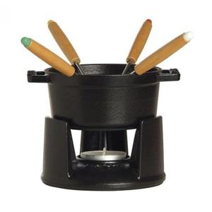 Staub - eliwne fondue mini czarne 0,75 l 12 cm - 2824447614